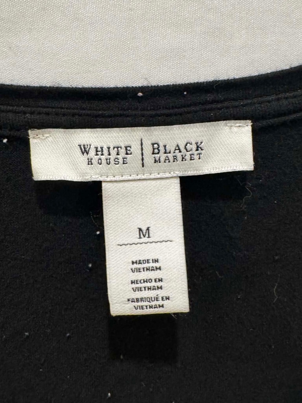 White House Black Market Women Pink, Black & White Printed Asymmetric Tank M - Picture 3 of 8